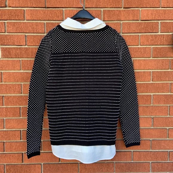 KARL LAGERFELD  DOTTED STRIPE SWEATER - Picture 4 of 5